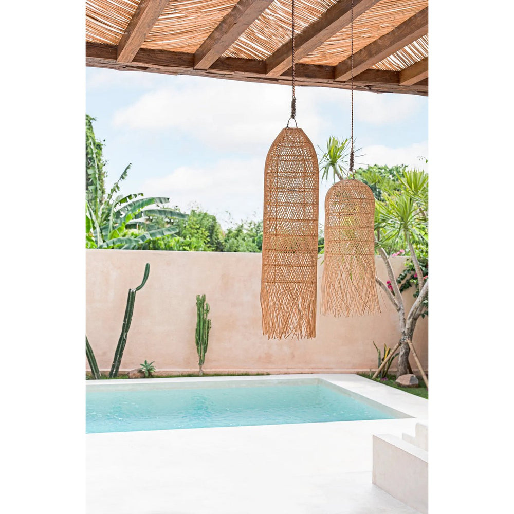 Natural rattan squid pendant lamp