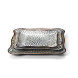 Grey ceramic square plate