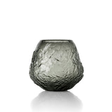 Black textured glass vase