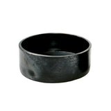 Black terracotta cylinder serving dish