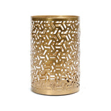 Gold brass zigzag candle holder