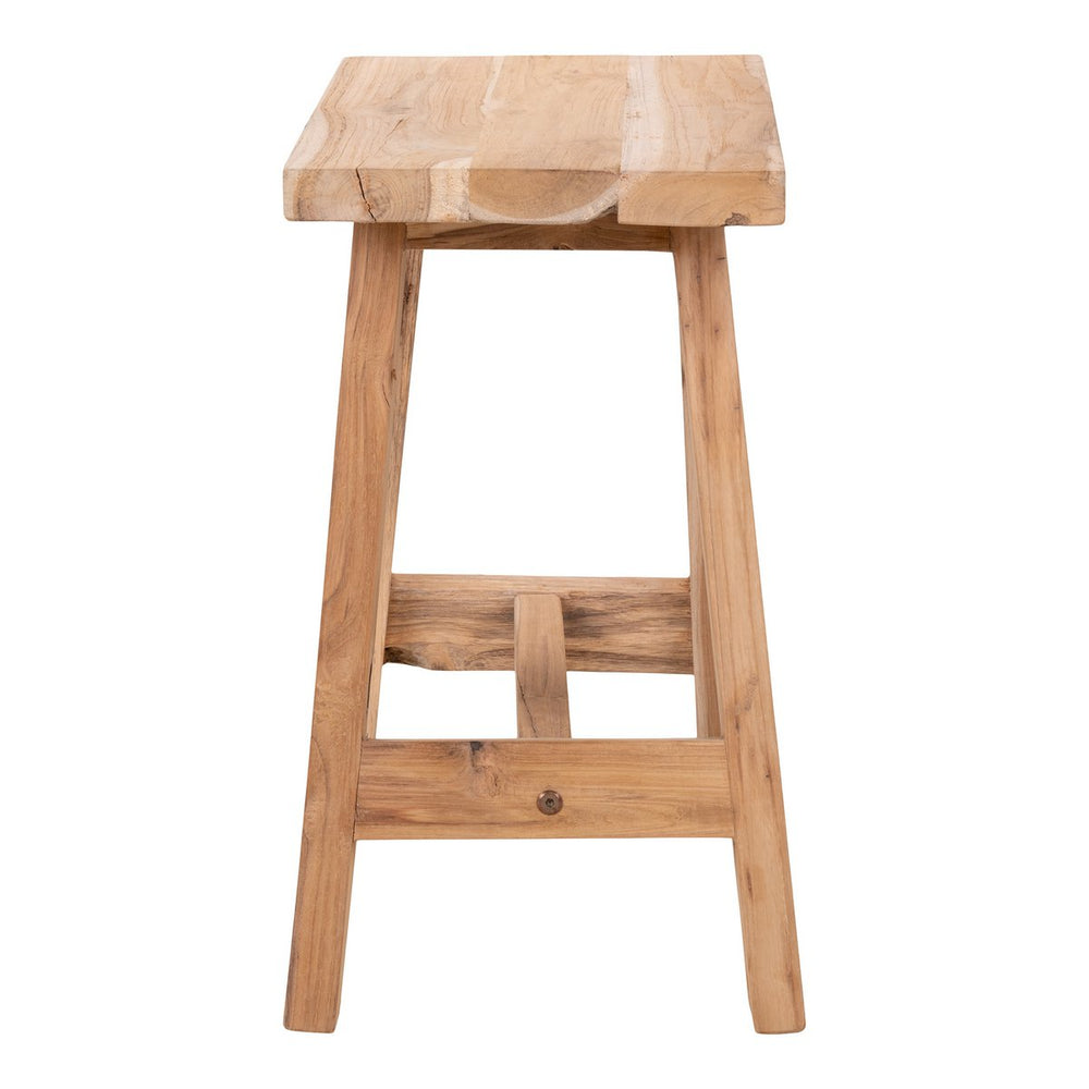 Natural recycled teak wood bench