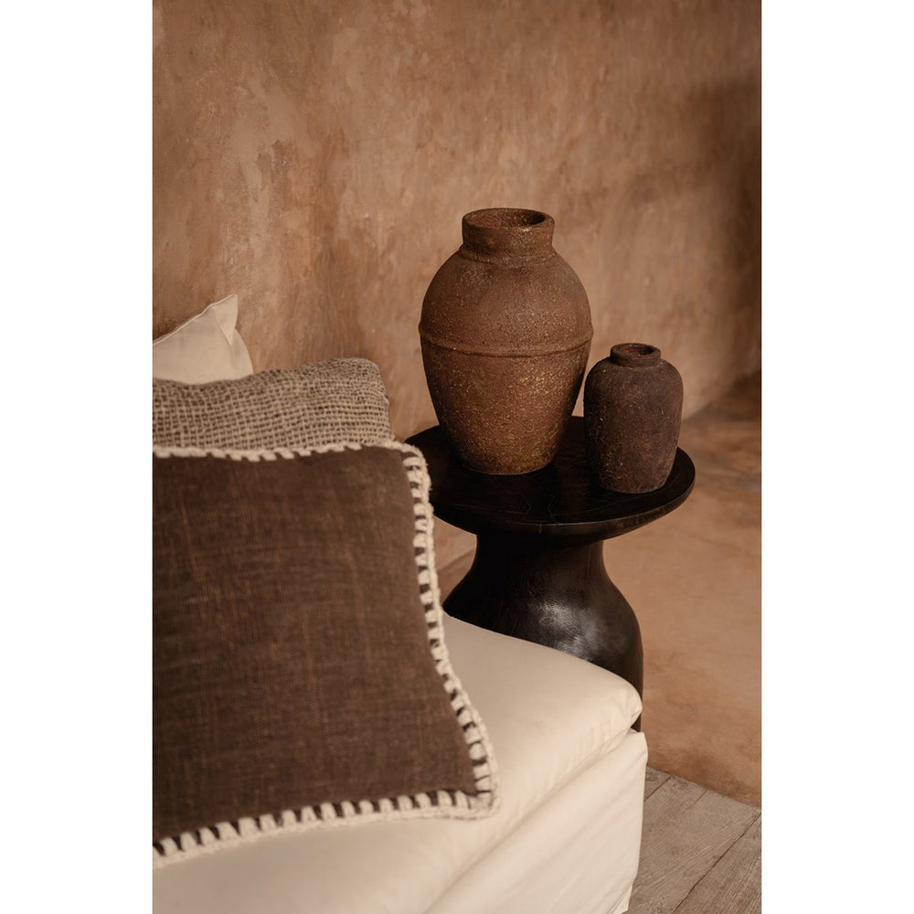 Terracotta ceramic amphora vase