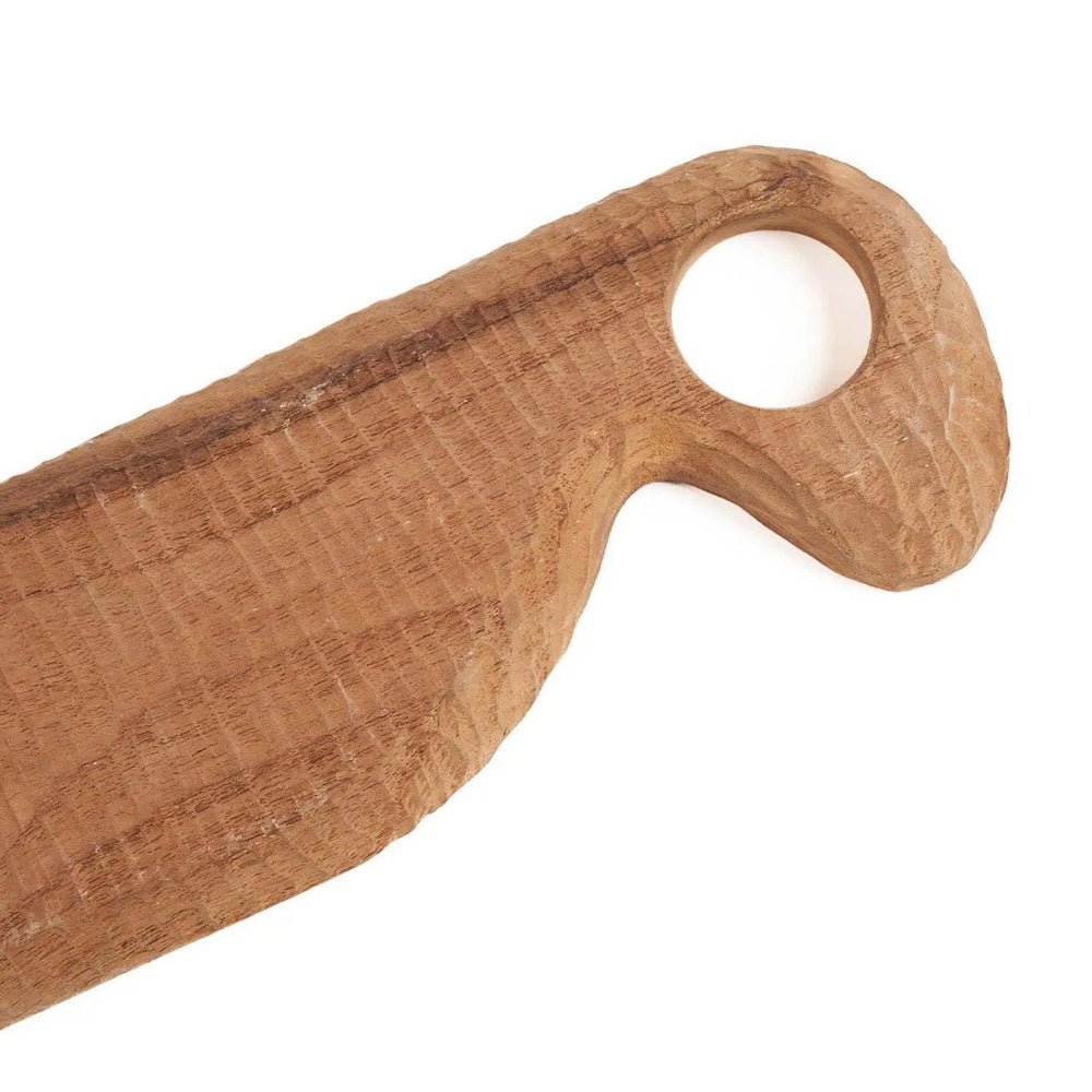 Natural teak wood bread plate