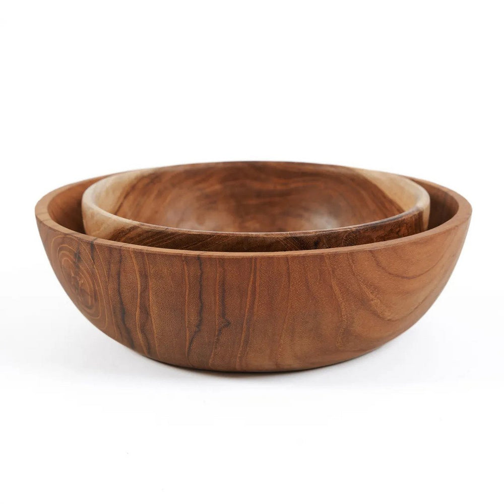 Brown teak root wooden snack bowl