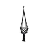 Black macrame cotton plant hanger