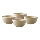 Beige stoneware bowls, set of 4