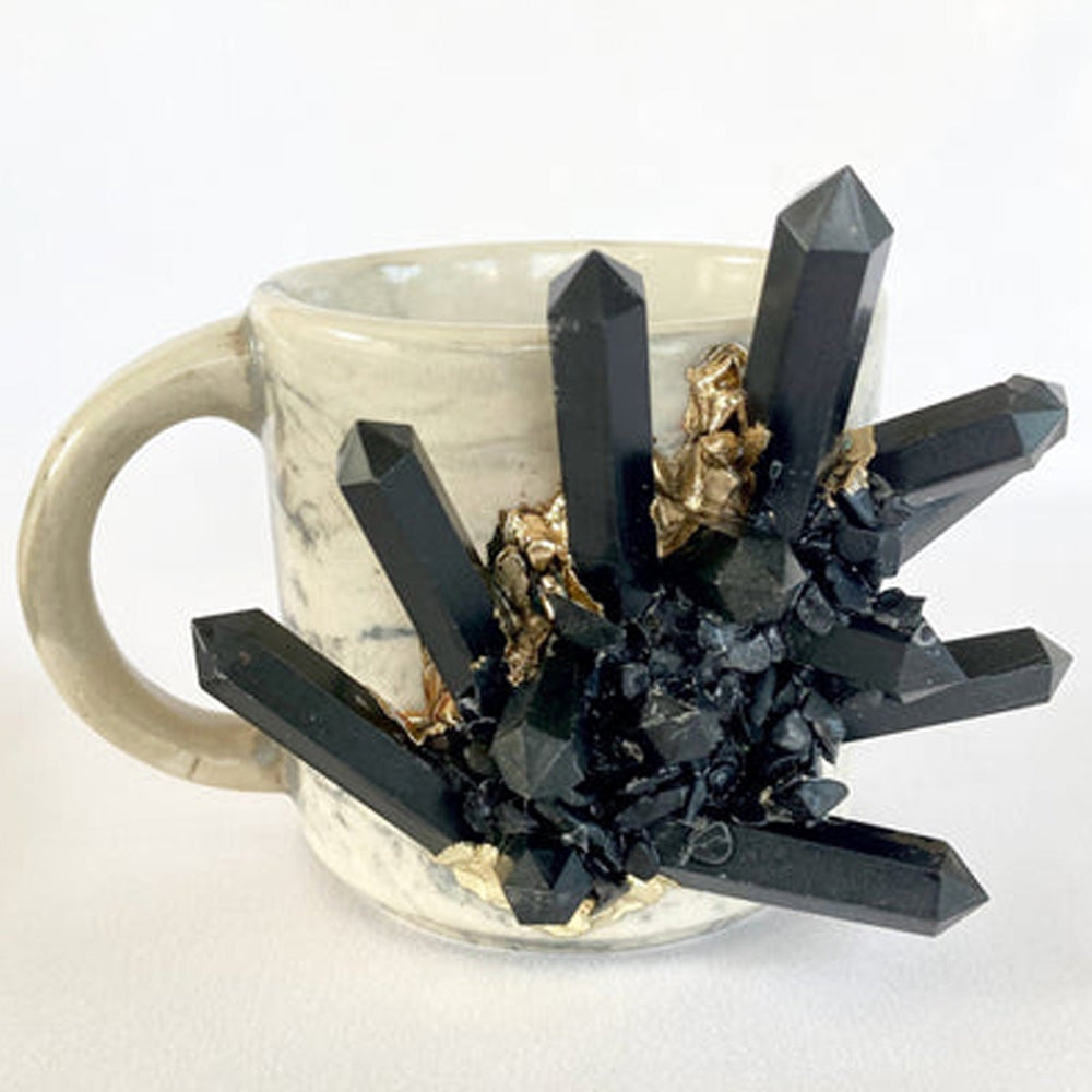 Marble Effect - Set of 2 Ceramic Mugs-6