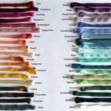 Teal Blue - Set of 2 | Personalised Embroidered Raw/Frayed Edged Pillow/Cushion Covers (Covers only) in Pure Linen | Super Soft | Pre-washed-1