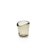 Charcoal lava glass candle holder