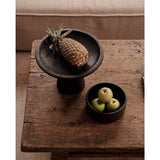 Black terracotta cylinder serving dish