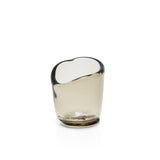 Charcoal glass candle holder