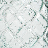 Blue recycled glass drinking glass with pineapple texture