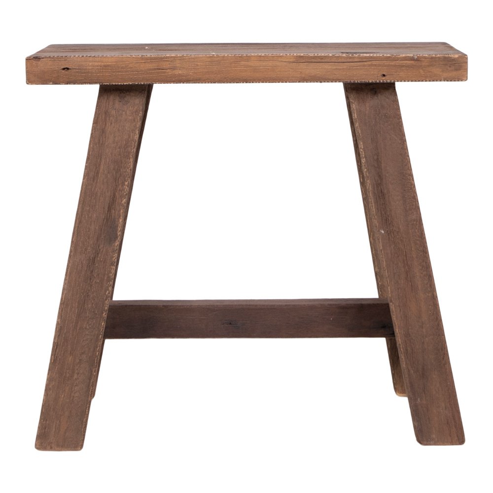 Natural recycled teak wood bench