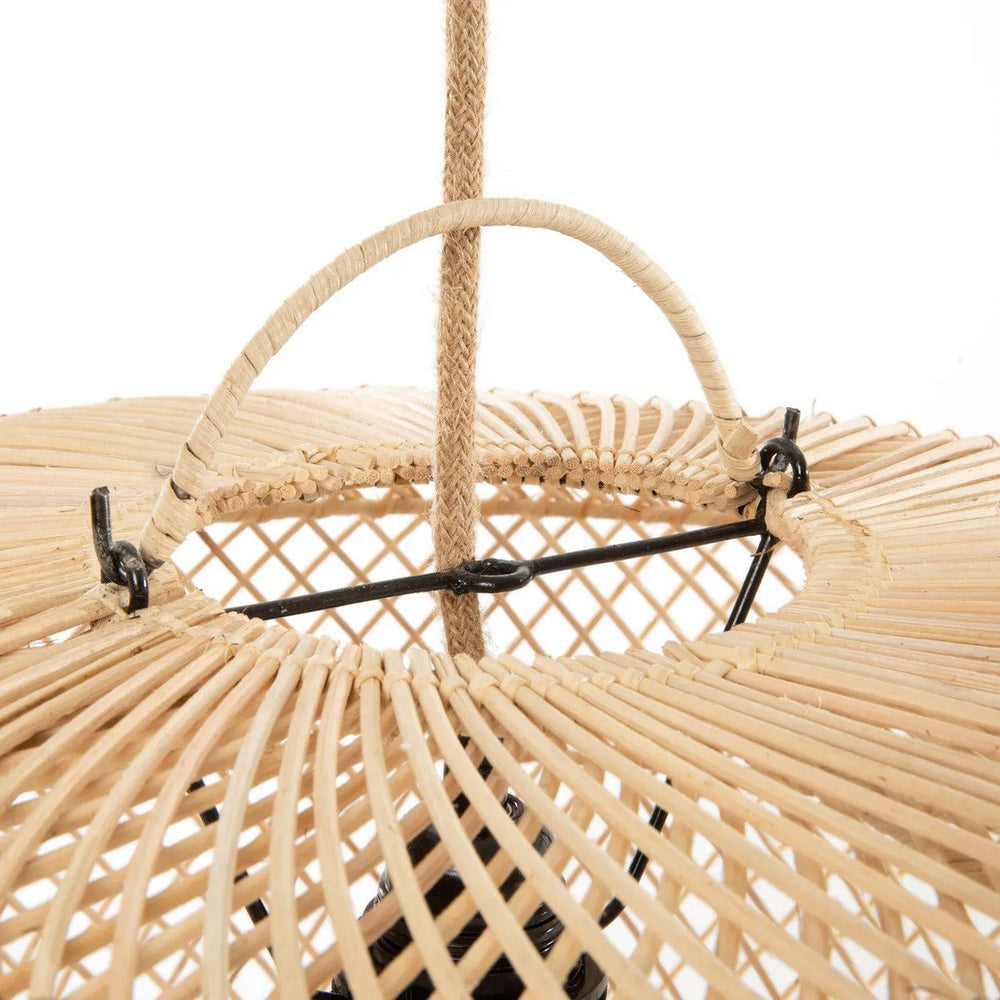 Natural rattan woven pendant lamp shade