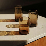 Charcoal handcrafted glass tumbler