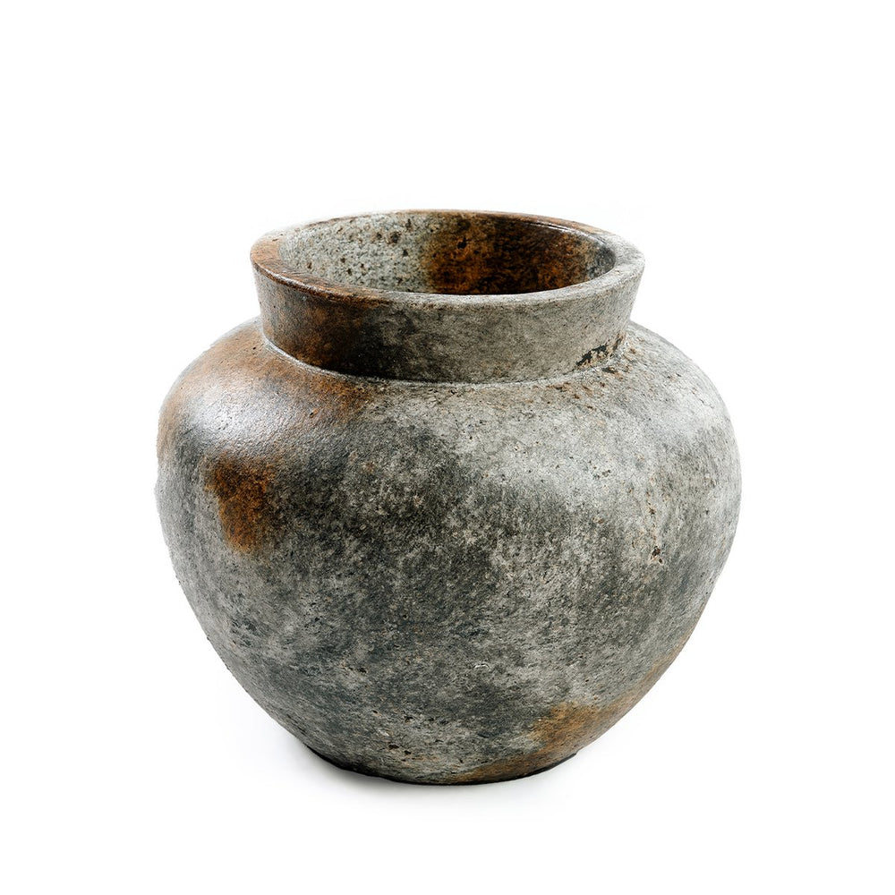 Antique grey terracotta vase