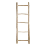 Natural teak wood decorative ladder