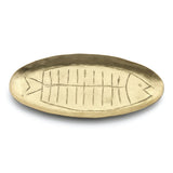 Gold brass fish-shaped tray