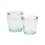 Blue recycled glass drinking glass