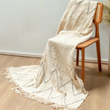 Handgewebte Baumwolldecke Linggah – Boho Tagesdecke & Sofadecke 140x200 cm