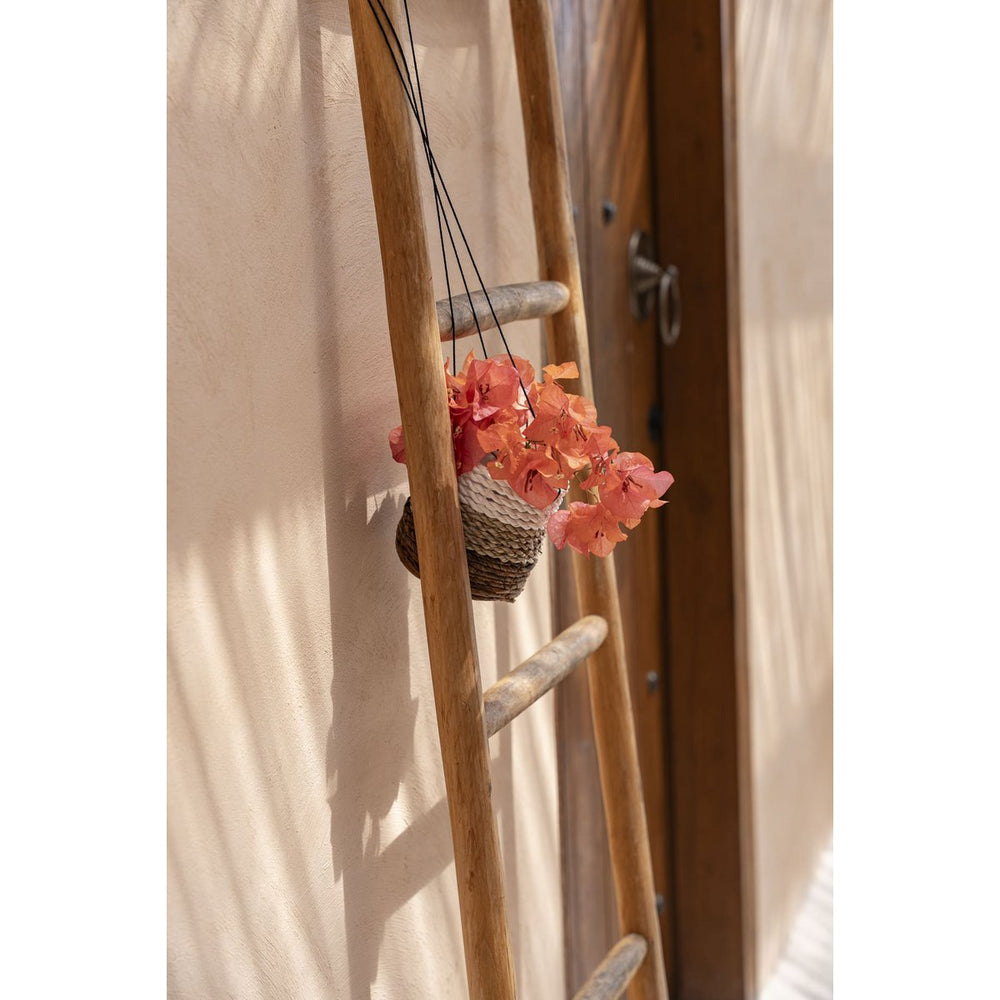 Natural white banana leaf hanging plant basket