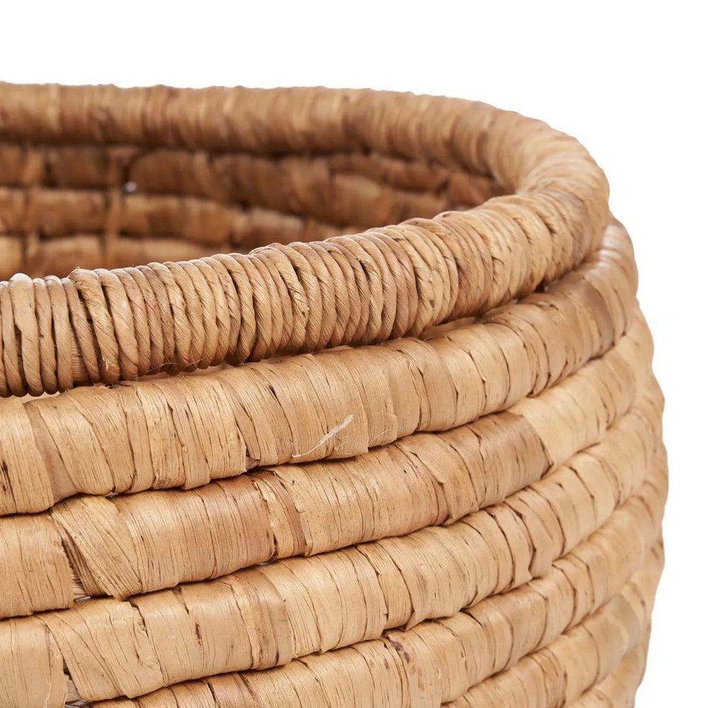 Natural woven seagrass basket