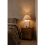 White papier-mâché table lamp