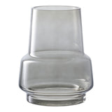 Smoked grey glass vase