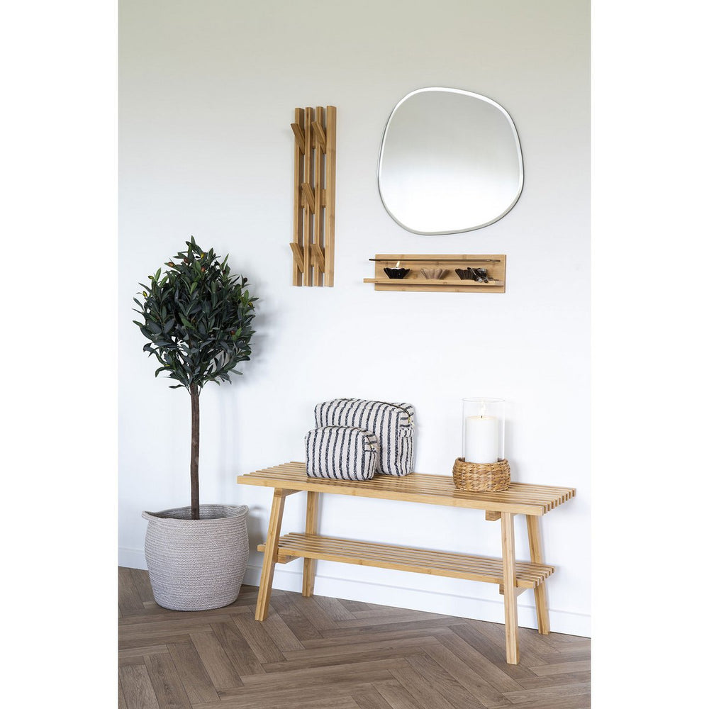 Natural bamboo coat rack