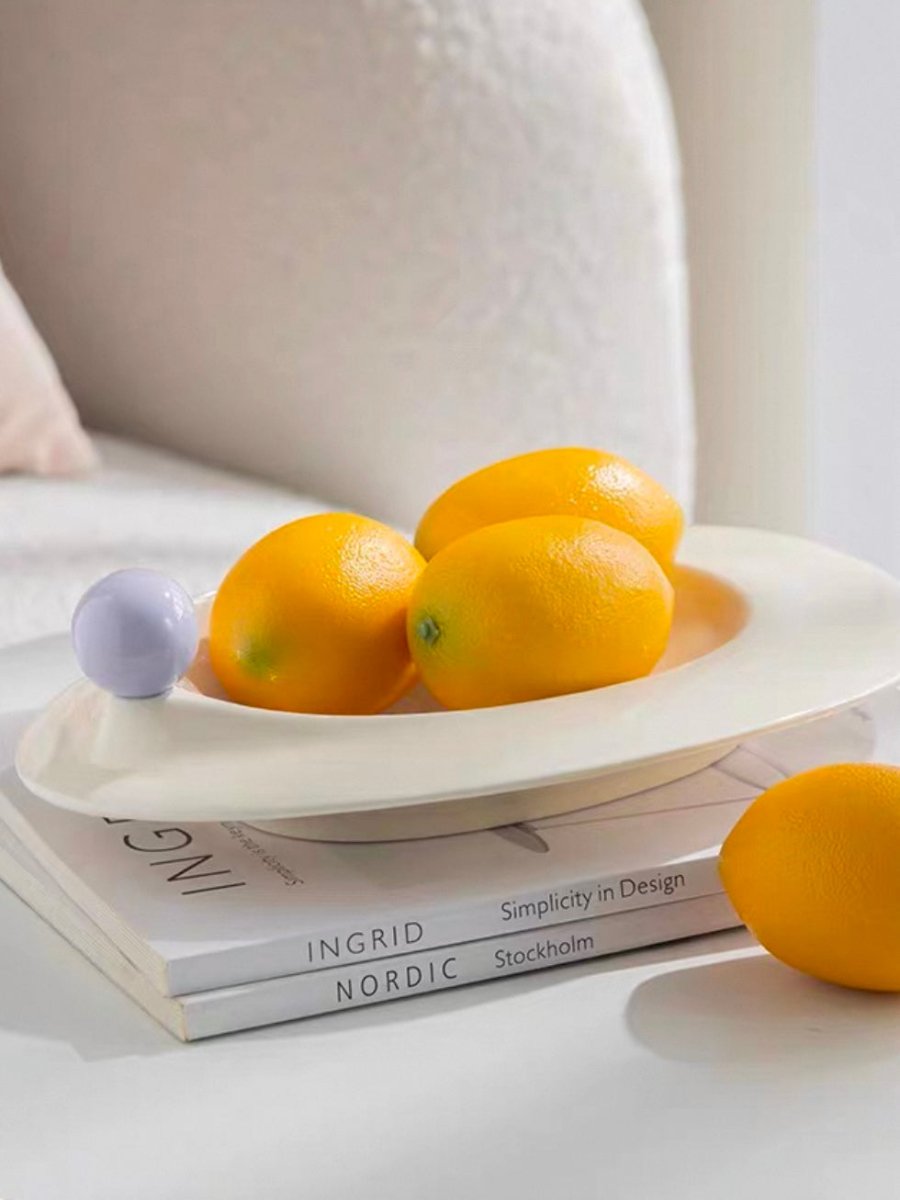 Handmade Jelly Bean Ceramic Rim Soup Bowl, Dopamine Table Setting Decor-4