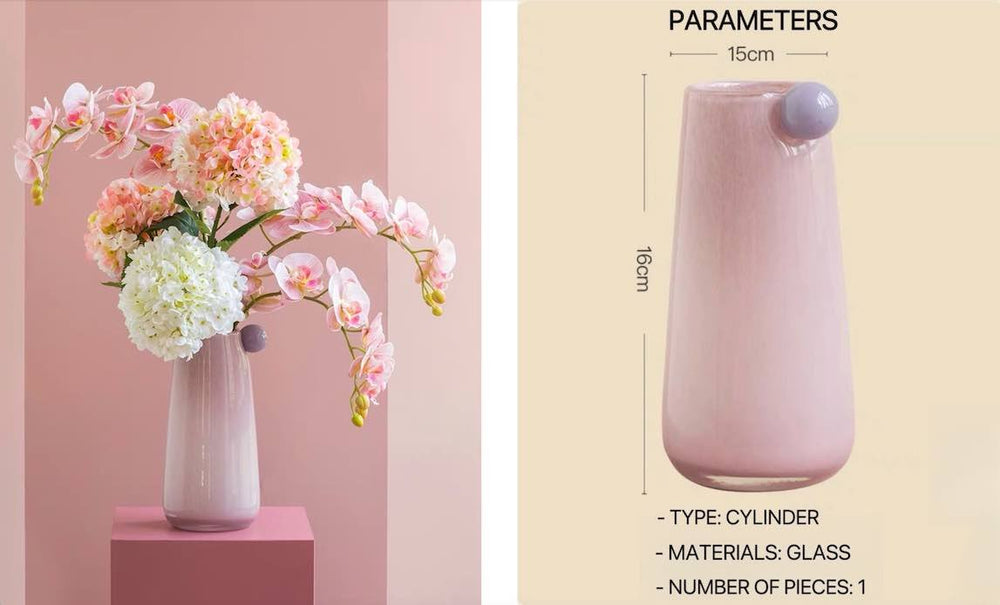 Jelly Bean Cylinder Vase - Whimsical Dopamine Centerpiece Vase for Gorgeous Tablescape-4